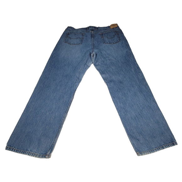 Vintage Chaps Jeans Mens Size 42x32 Straight Cotton Blue Denim Casual Work Job - Picture 2 of 16
